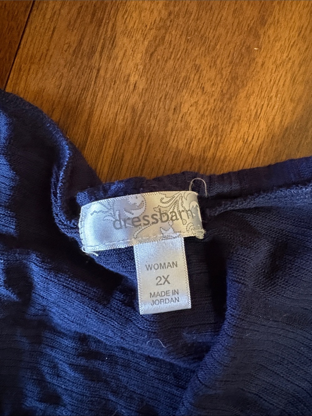 Dress Barn Navy Open-Front Draped Short-Sleeve Cardigan - Picture 2 of 4